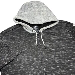Ecko‎ Unltd Mens Size M Full Zip Hoodie Heathered Charcoal Sherpa Lined